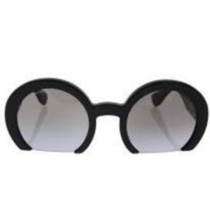 PRADA Miu Miu Semi-Rimless Round Sunglasses